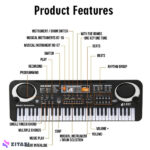 DailyTech 61 Tuşlu Org Electronic Keyboard Klavye Pilli Mikrofonlu Karaoke