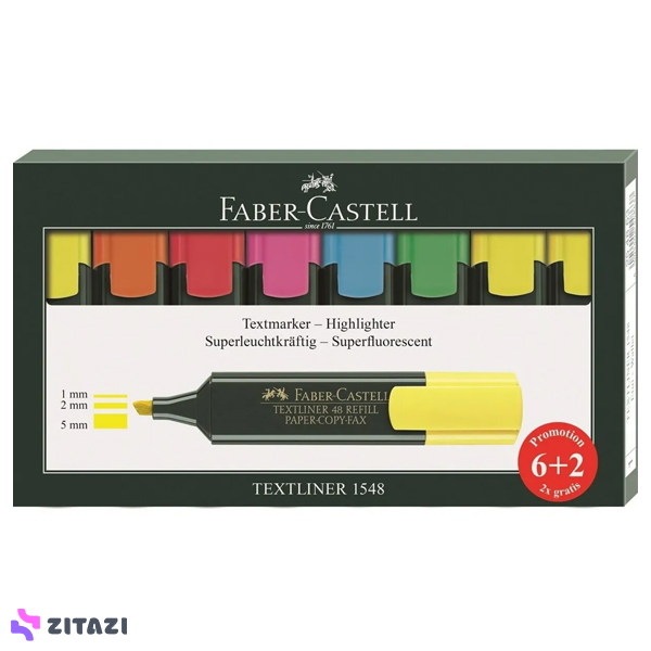 بسته 8 عددی هایلایتر فابر کاستل Faber Castell