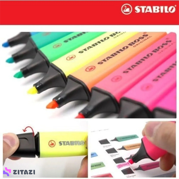 ست 15 عددی هایلایتر نئون پاستلی Stabilo Boss