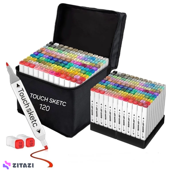ماژیک دوطرفه 120 رنگه TOUCH SKETC
