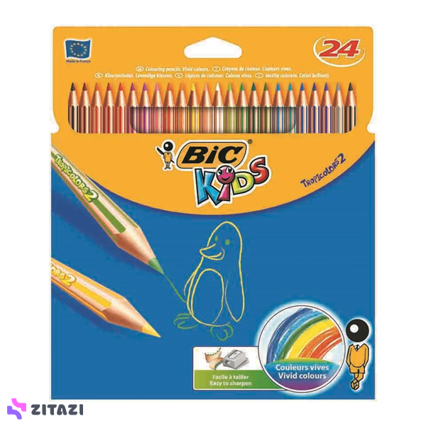 مداد رنگی 24 رنگ Bic Tropicolor2