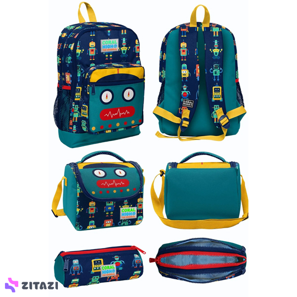 ست مدرسه کورال هایCoral High مدل Coral High Navy Blue Indlery Robot