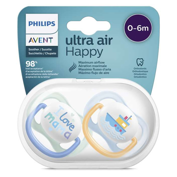 ست پستانک دو عددی اونت مدل ultra air happy کد SCF080