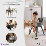 صندلی غذا خوری کودک Elele مدل Misto 4in1-مشکی