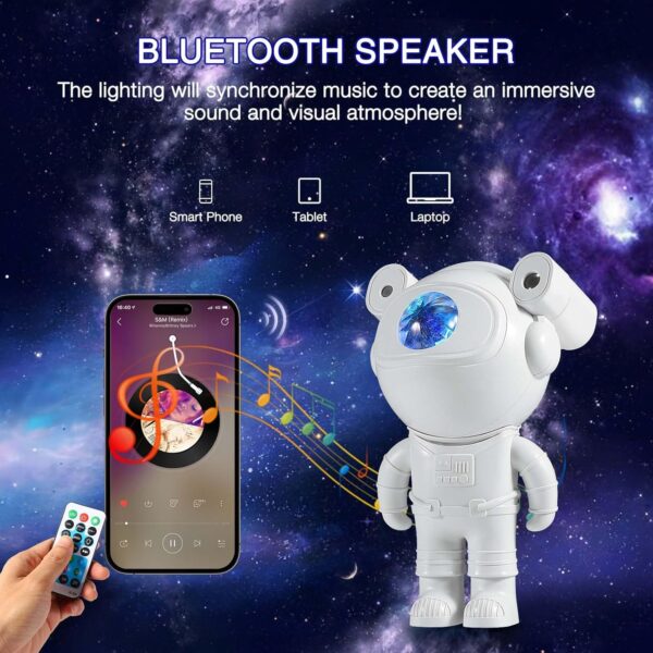 چراغ خواب اتاق کودک اسپیکردار مدل Astronaut Starry Sky