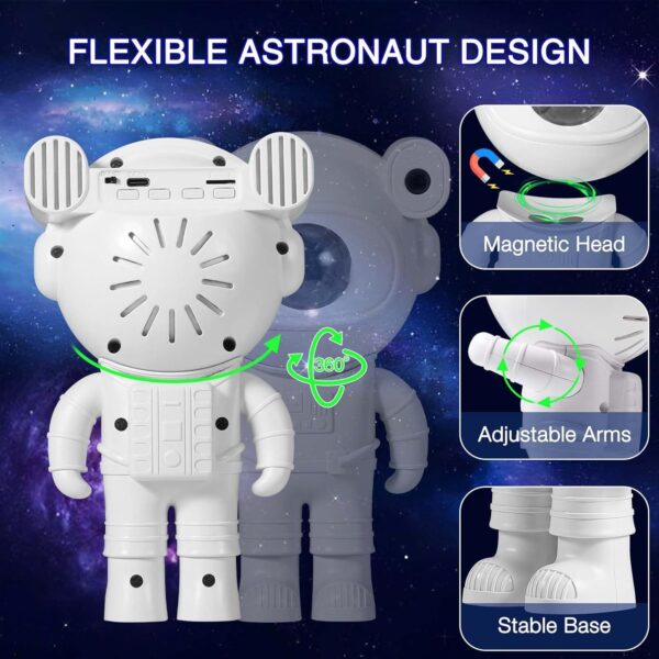 چراغ خواب اتاق کودک اسپیکردار مدل Astronaut Starry Sky