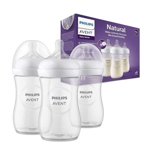 ست شیشه شیر 3 عددی 260 میلی لیتر فیلیپس اونت مدل Avent Natural Response