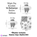 قنداق فرنگی مخملی 0 تا 12 ماه migie سفید
