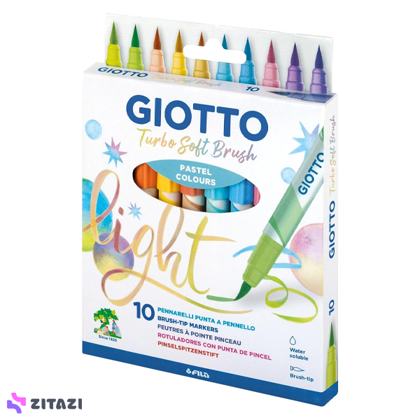ماژیک 10 رنگ جیوتو Giotto مدل TURBO SOFT BRUSH