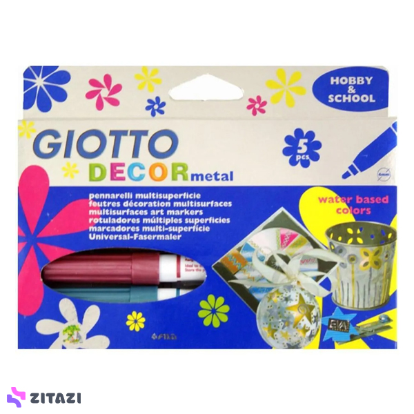 ماژیک 12 رنگ جیوتو Giotto مدل DECOR metal