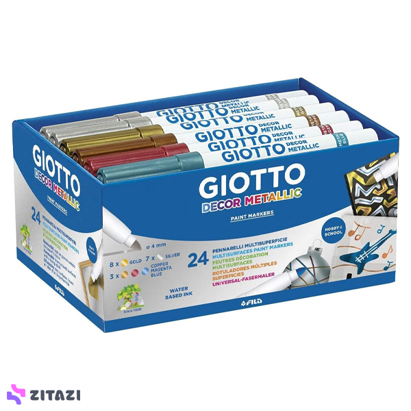 ماژیک 24 رنگ جیوتو Giotto مدل DECOR METAL