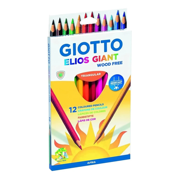 مدادرنگی 12 رنگ جیوتو مدل ELIOS GIANT