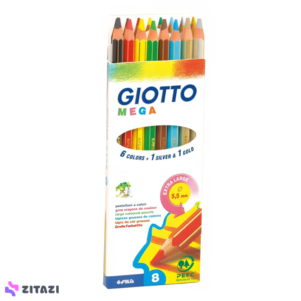 مدادرنگی 8 رنگ جیوتو Giotto مدل MEGA