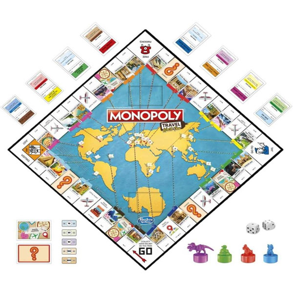 بازی فکری مونوپولی هاسبرو مدل Monopoly Travel World Tour