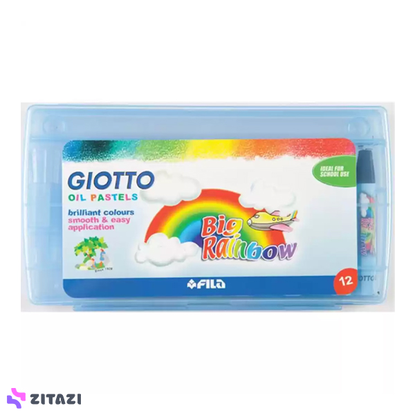 پاستل روغنی 12 رنگ جیوتو Giotto مدل Big Rainbow