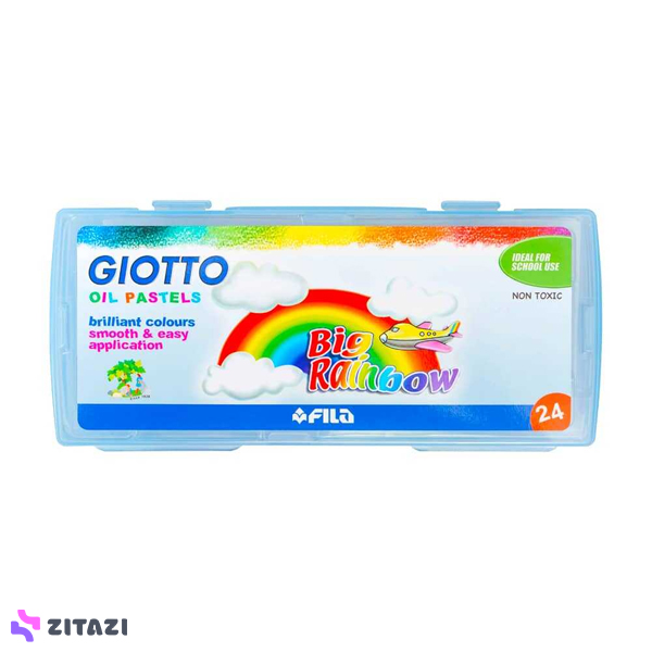 پاستل روغنی 24 رنگ جیوتو Giotto مدل Big Rainbow