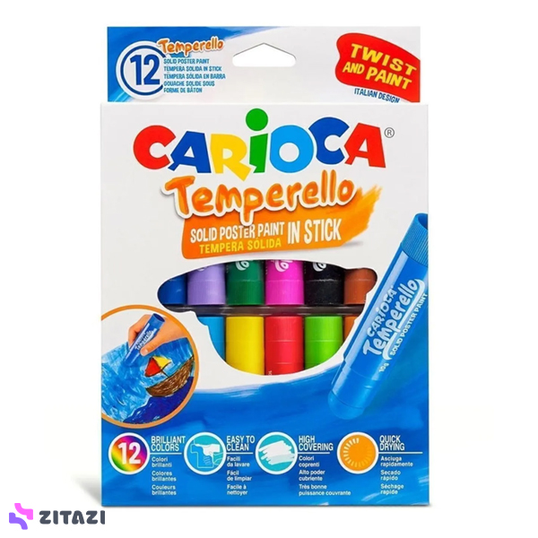 بسته 12 عددی رنگ آبرنگی Carioca