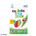 بسته 12 عددی مداد رنگی جامبو برند Carioca