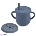 ست 8 تکه غذا خوری سیلیکونی کودک jojobebek آبی تیره