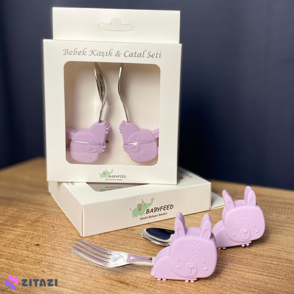 ست قاشق و چنگال کودک Babyfeed طرح خرگوش