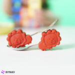 ست قاشق و چنگال کودک Babyfeed طرح شیر نارنجی