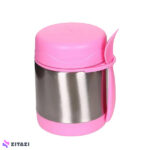 فلاسک غذای 300ml قاشق دار کودک jojobebek صورتی