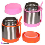 فلاسک غذای 300ml قاشق دار کودک jojobebek صورتی
