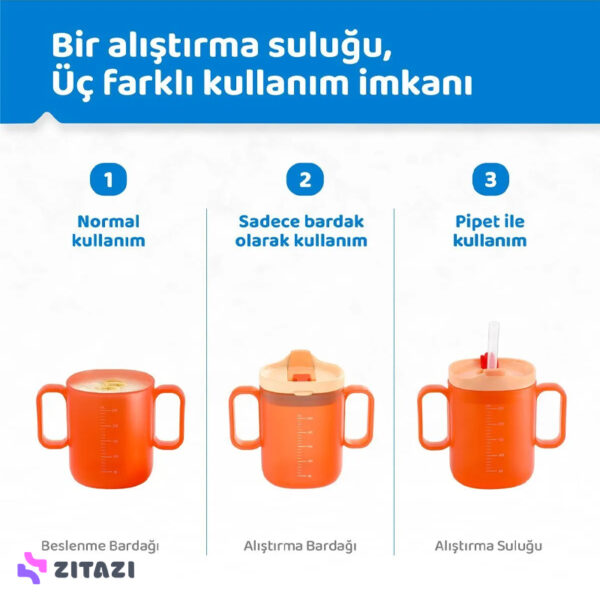 لیوان آبخوری 250ml کودک Guqqo نارنجی