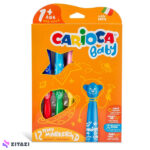 بسته 12 عددی ماژیک نوک نمدی Jumbo Baby برند Carioca