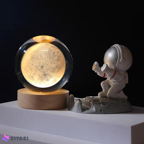 گوی کریستال مدل ماه قطر 8 3D