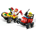 لگو سری سیتی مدل Pizza Cart vs. Fire Truck کد 60458