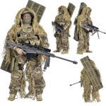 اکشن فیگور تک‌ تیر انداز مدل Jungle Sniper مقیاس 1/6 با تجهیزات نظامی کامل