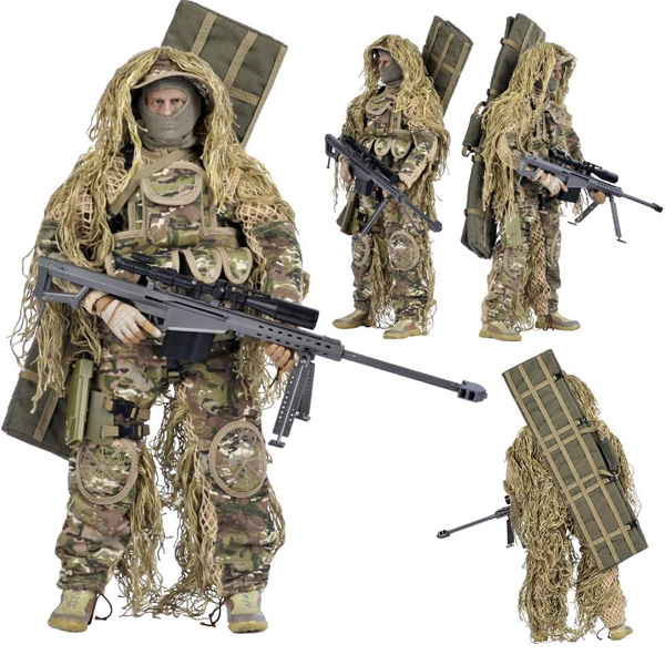 اکشن فیگور تک‌ تیر انداز مدل Jungle Sniper مقیاس 1/6 با تجهیزات نظامی کامل