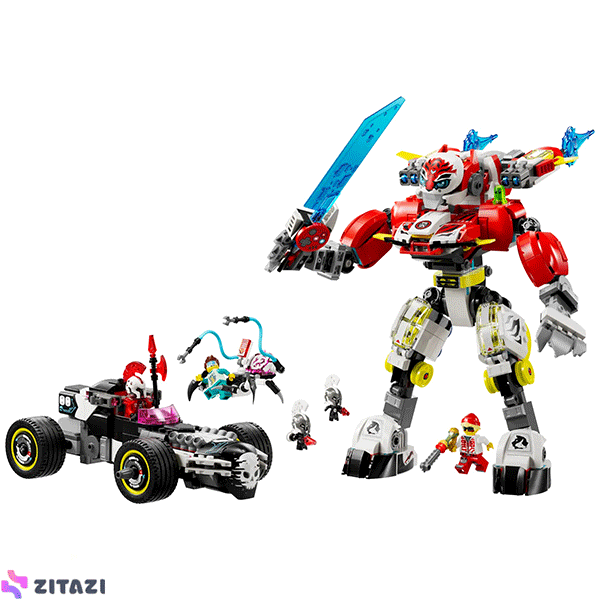 لگو سری دریمز مدل Mech Tiger Cooper and Hot Rod Zero کد 71497