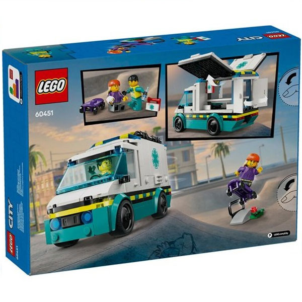 لگو سری سیتی مدل Emergency Ambulance کد 60451