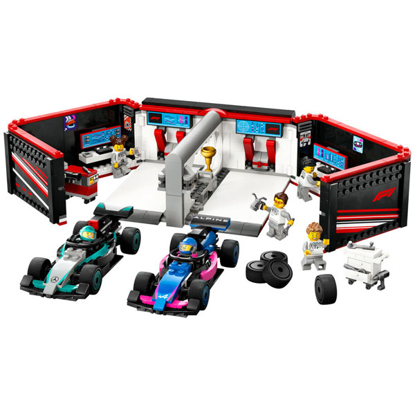 لگو سری سیتی مدل Garage with Mercedes-AMG and Alpine Cars کد 60444