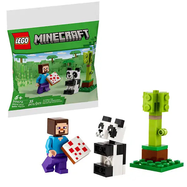 لگو سری ماینکرافت مدل Steve and Baby Panda کد 30672