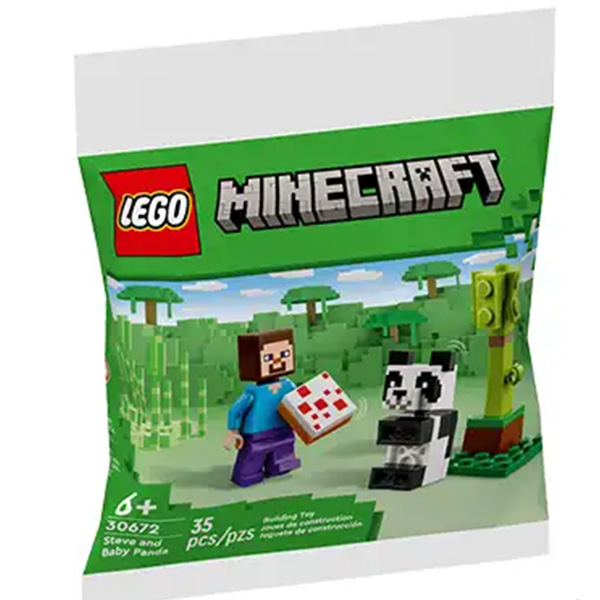 لگو سری ماینکرافت مدل Steve and Baby Panda کد 30672