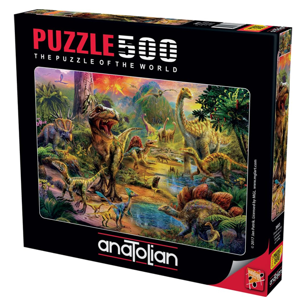 پازل 500 تکه آناتولین طرح Landscape of Dinosaurs کد 3603