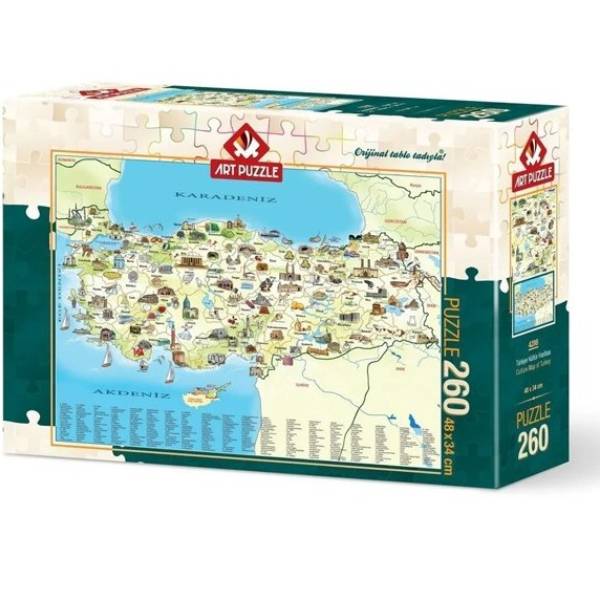 پازل 260 تکه آرت پازل طرح Turkey Culture Map 4288