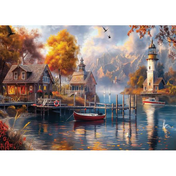 پازل 1500 تکه آناتولین طرح Autumn at the Lake کد 4581