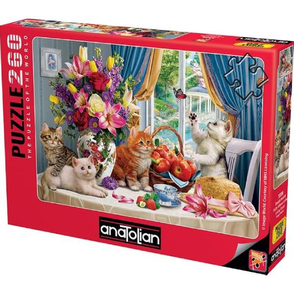 پازل 260 تکه آناتولین طرح Fluffy Kittens in the Living Room کد 3336