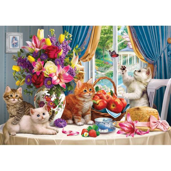 پازل 260 تکه آناتولین طرح Fluffy Kittens in the Living Room کد 3336