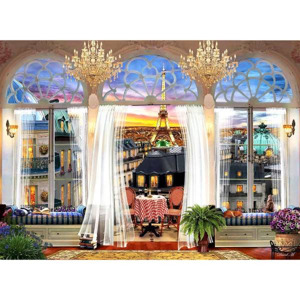 پازل 1000 تکه آناتولین طرح Paris Roof Terrace کد 1091