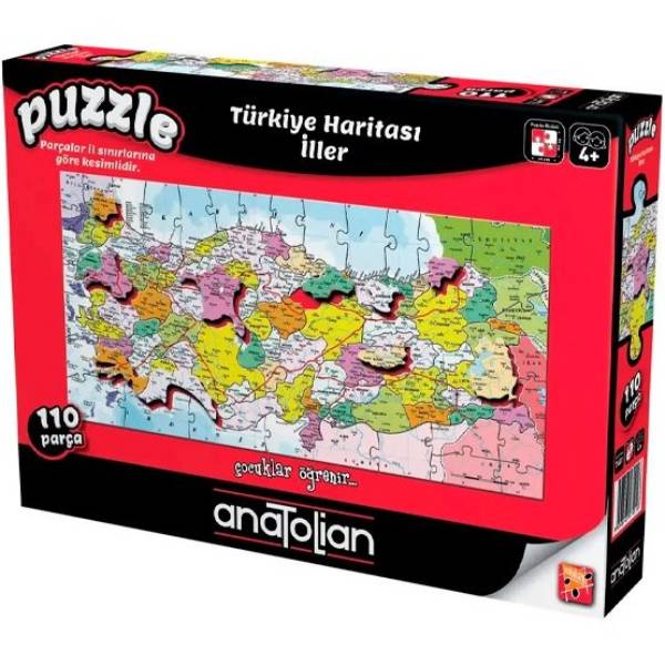 پازل 110 تکه آناتولین طرح Turkiye Map Provinces کد 7401
