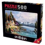 پازل 500 تکه آناتولین طرح Mountain Cabin کد 3534