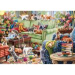 پازل 1500 تکه آناتولین طرح Kittens in the Living Room کد 4575