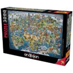 پازل 3000 تکه آناتولین طرح Wonderful World Map کد 4923
