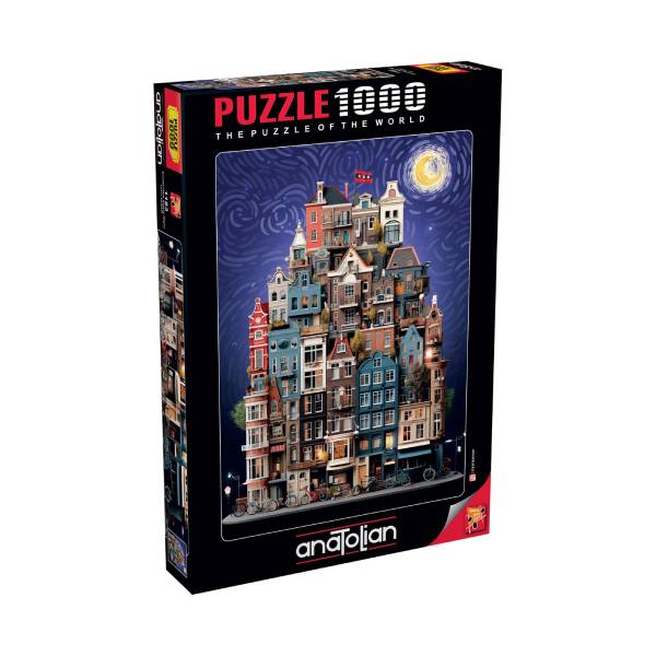پازل 1000 تکه آناتولین طرح Amsterdam Starry Night کد 1183