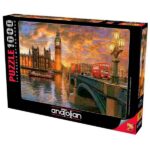 پازل 1000 تکه آناتولین طرح Westminster Sunset کد 1023